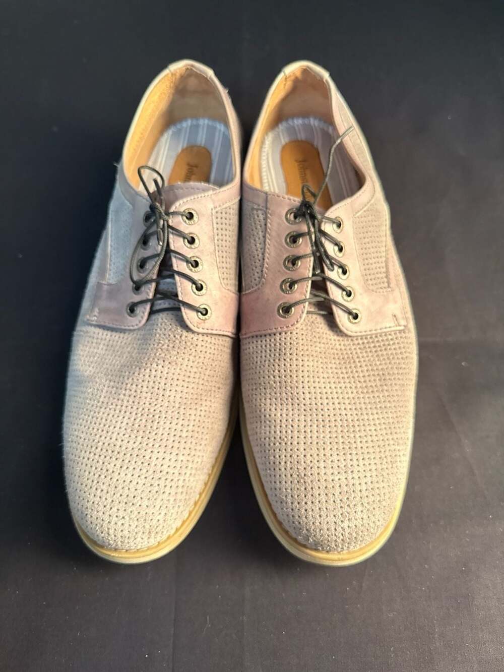 Johnston & Murphy Men’s Suede Oxford Shoes Size 11M Gray Lace Up Casual